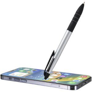 Stylo bille Trine recyclé RCS 3 encres avec stylet – vue 2