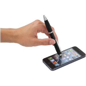 Stylo bille stylet coloré avec grip noir Nash (encre noire) – vue 2