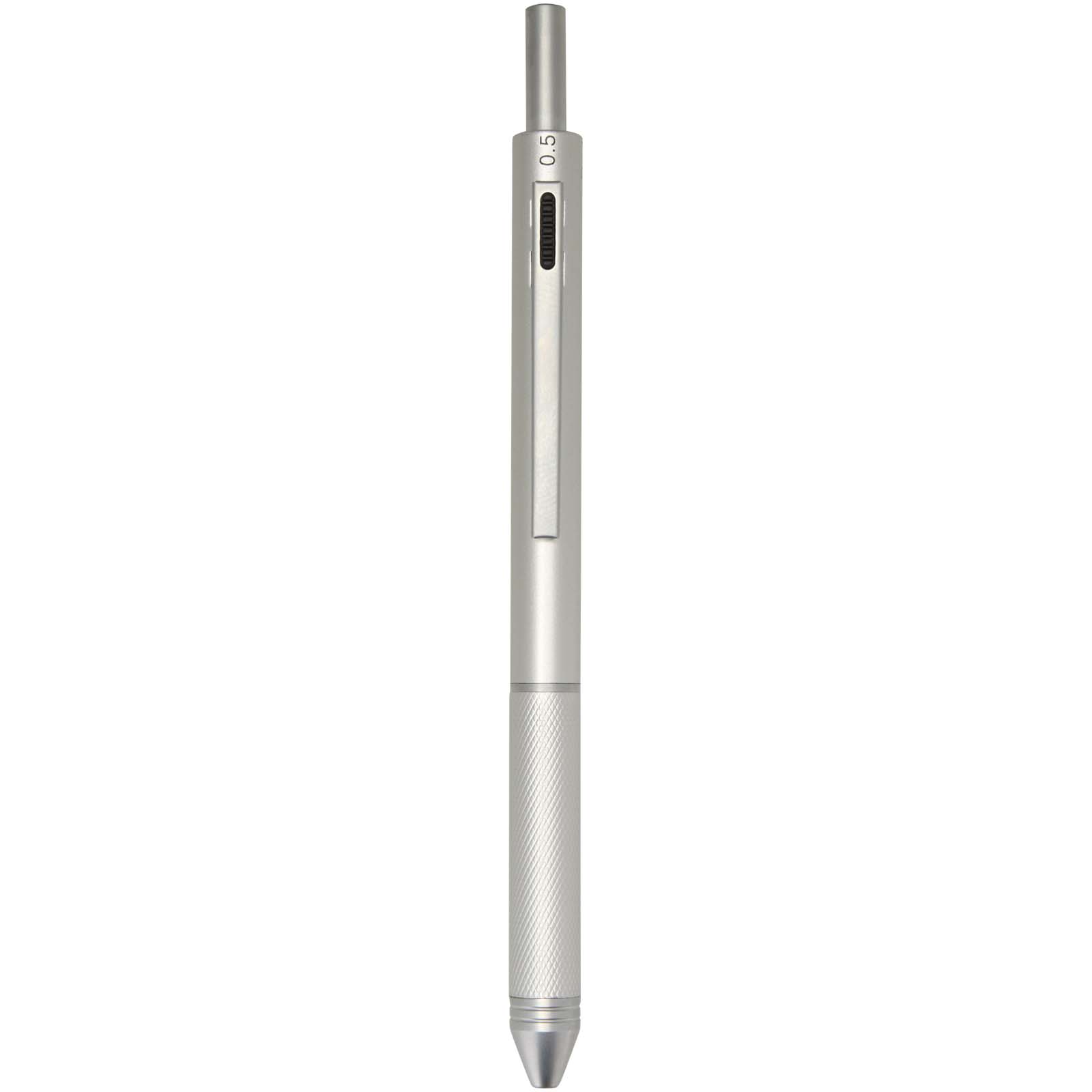 Stylo à bille 4 en 1 RCS Tine en acier inoxydable recyclé Stylo à bille 4 en 1 RCS Tine en acier inoxydable recyclé