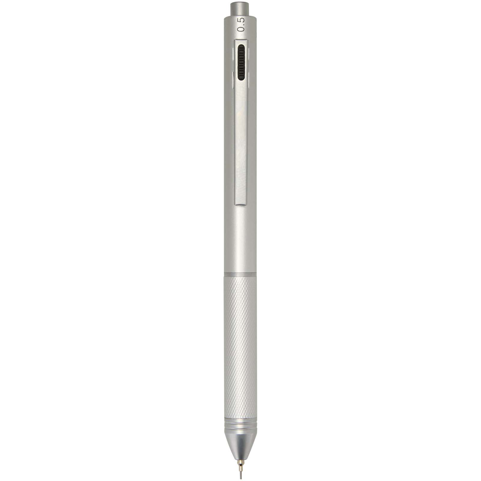 Stylo à bille 4 en 1 RCS Tine en acier inoxydable recyclé Stylo à bille 4 en 1 RCS Tine en acier inoxydable recyclé – vue 2