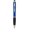 Stylo bille à stylet en plastique recyclé RCS avec corps coloré et grip noir (encre noire) Nash