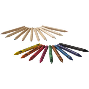 Kit de crayons et crayons gras colorés 19 pièces Lucky – vue 2