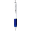 Stylo bille avec corps blanc et grip coloré Nash (encre bleue)
