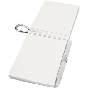 Ensemble carnet souple d’extérieur recyclé et stylo bille (encre noire) Lig Mini – vue 2
