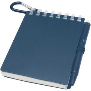 Ensemble carnet souple d’extérieur recyclé et stylo bille (encre noire) Lig Mini – vue 4