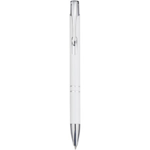 Stylo bille rétractable en aluminium Moneta (encre bleue) – vue 2