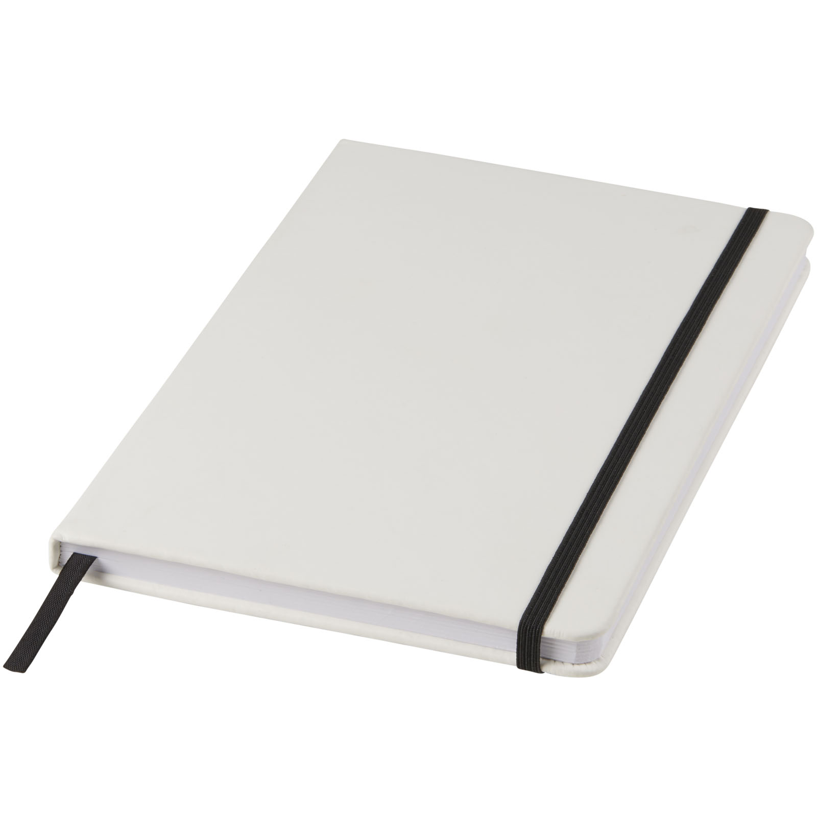 Carnet de notes blanc A5 Spectrum avec élastique de couleur Carnet de notes blanc A5 Spectrum avec élastique de couleur