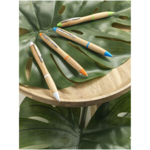 Stylo bille en bambou Nash (encre bleue) – vue 2