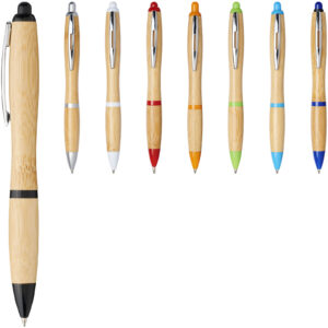 Stylo bille en bambou Nash (encre bleue) – vue 3