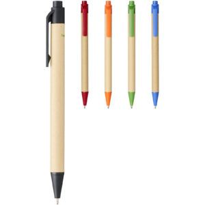 Stylo bille en carton recyclé et plastique de maïs Berk (encre noire)