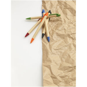 Stylo bille en carton recyclé et plastique de maïs Berk (encre noire) – vue 2