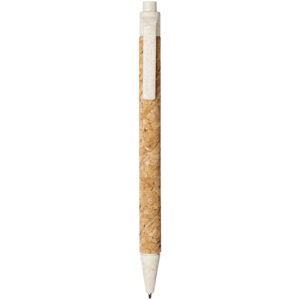 Stylo bille Midar en liège et paille de blé (encre noire) – vue 3