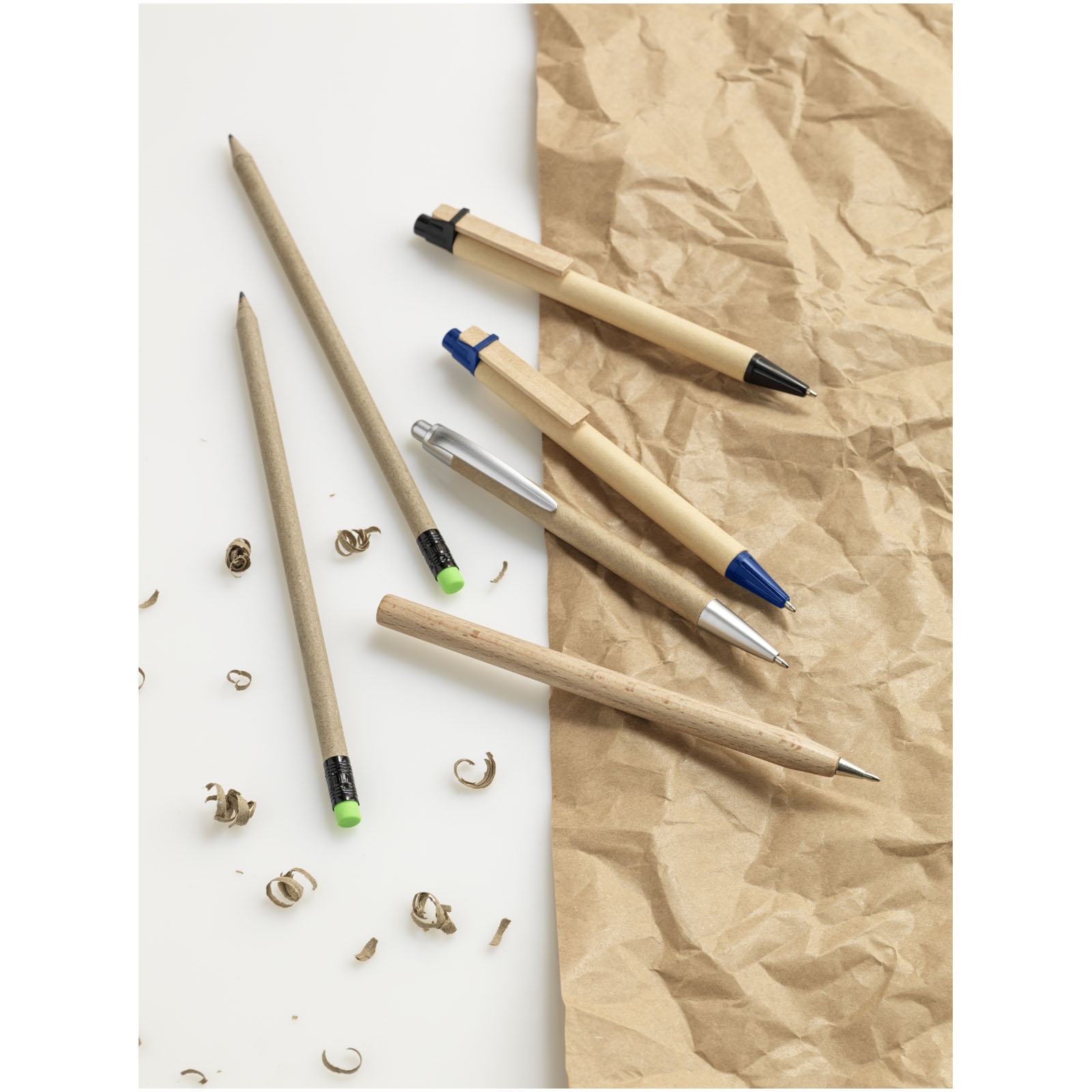 Stylo bille Tiflet en papier recyclé (encre noire) Stylo bille Tiflet en papier recyclé (encre noire) – vue 2
