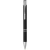 Stylo bille rétractable doux au toucher Moneta (encre noire)