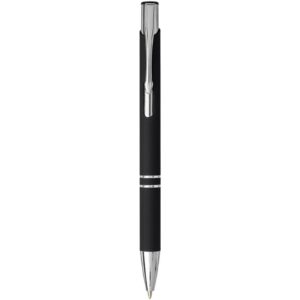 Stylo bille rétractable doux au toucher Moneta (encre noire)