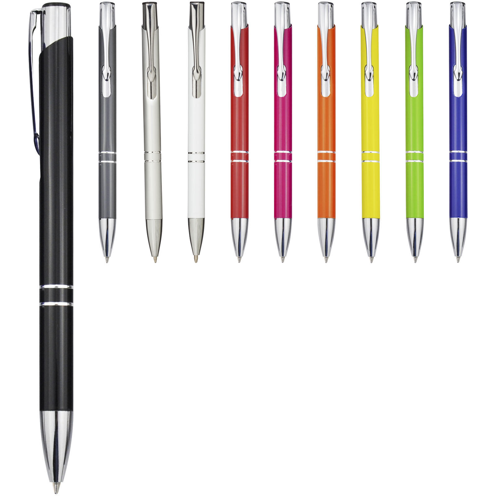 Stylo bille rétractable en aluminium Moneta (encre noire) Stylo bille rétractable en aluminium Moneta (encre noire) – vue 3