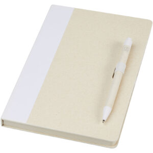Ensemble carnet de notes format A5 et stylo bille, à partir de briques de lait recyclées, Dairy Dream