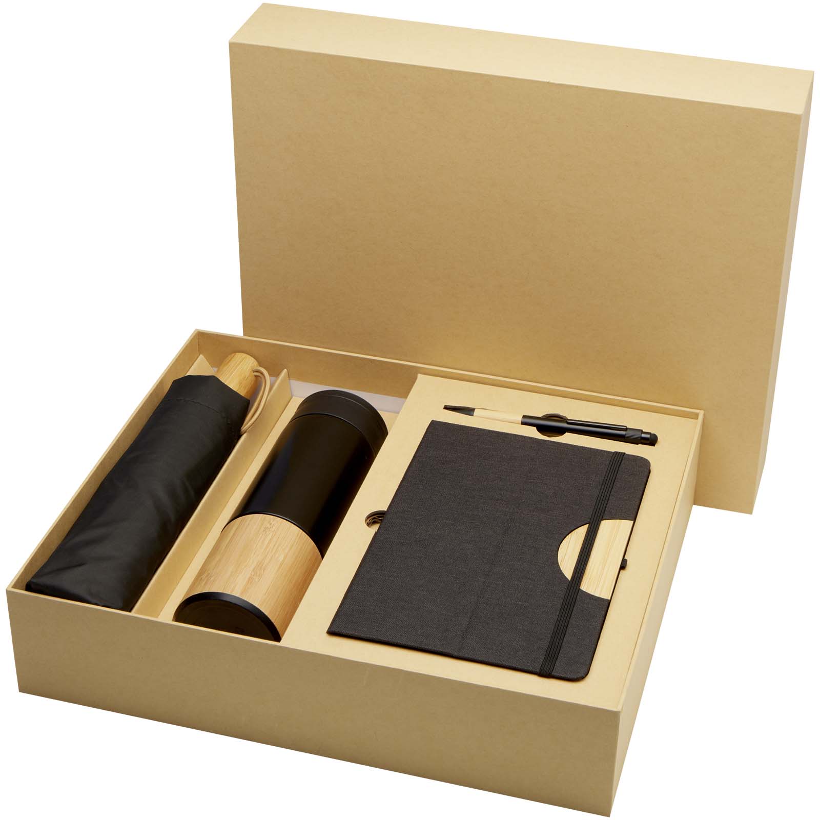 Coffret cadeau Carmen avec carnet à couverture rigide A5 et stylo bille (encre noire) Coffret cadeau Carmen avec carnet à couverture rigide A5 et stylo bille (encre noire)