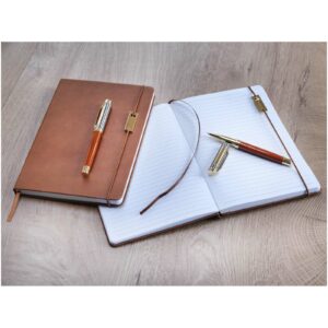 Ensemble Legato comprenant carnet A5, stylo bille et stylo roller (encre bleue) – vue 2