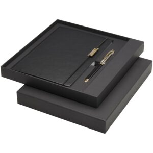 Ensemble Legato comprenant carnet A5, stylo bille et stylo roller (encre bleue) – vue 3