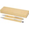 Set stylo bille et porte-mine Oblys en bambou (encre noire)