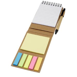 Bloc-notes autocollant avec stylo bille Flipper (encre noire)