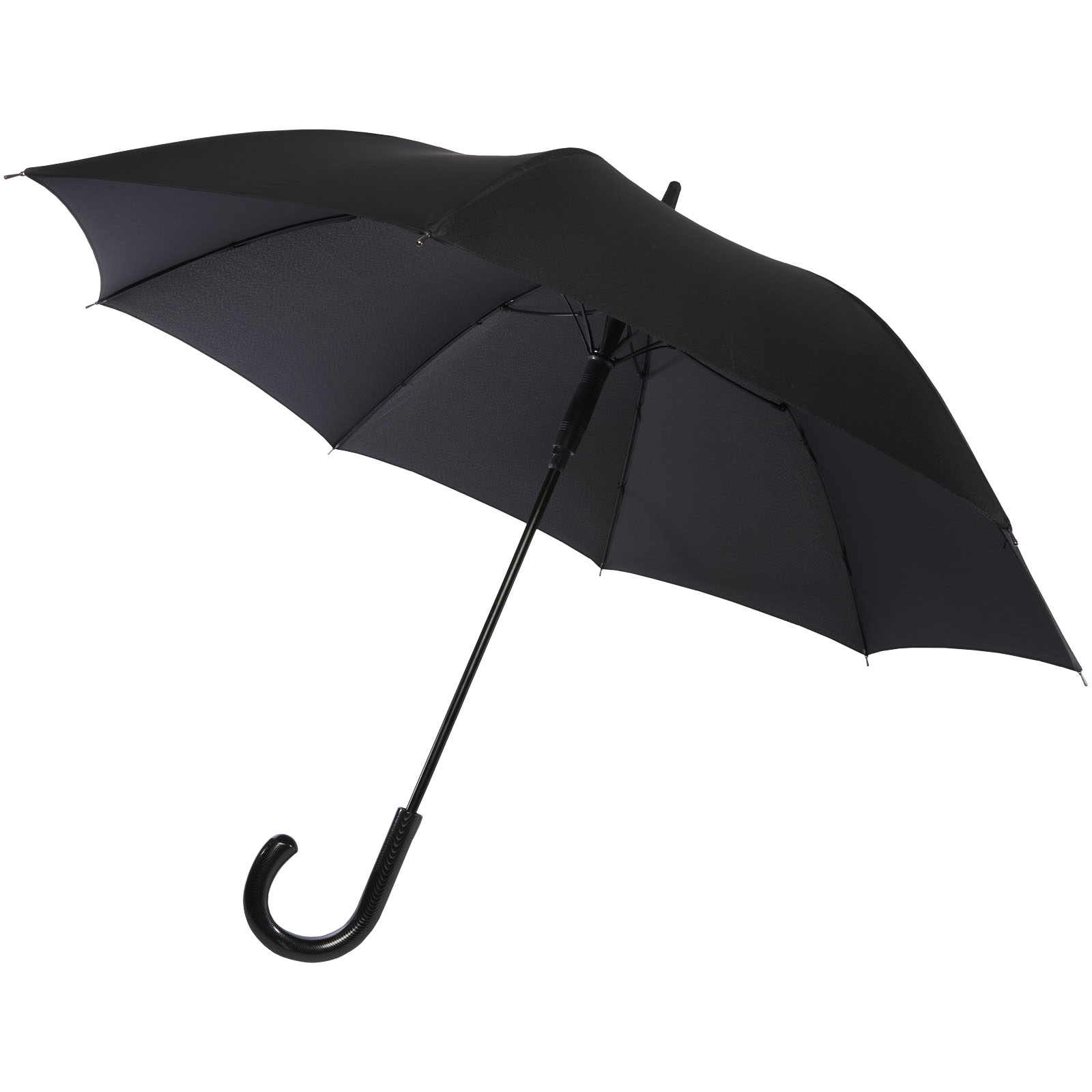 Parapluie Fontana de 23″ à ouverture automatique avec aspect carbone et poignée courbe Parapluie Fontana de 23″ à ouverture automatique avec aspect carbone et poignée courbe
