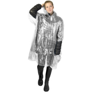 Poncho jetable pour la pluie Mayan recyclé certifié GRS avec pochette de rangement – vue 2