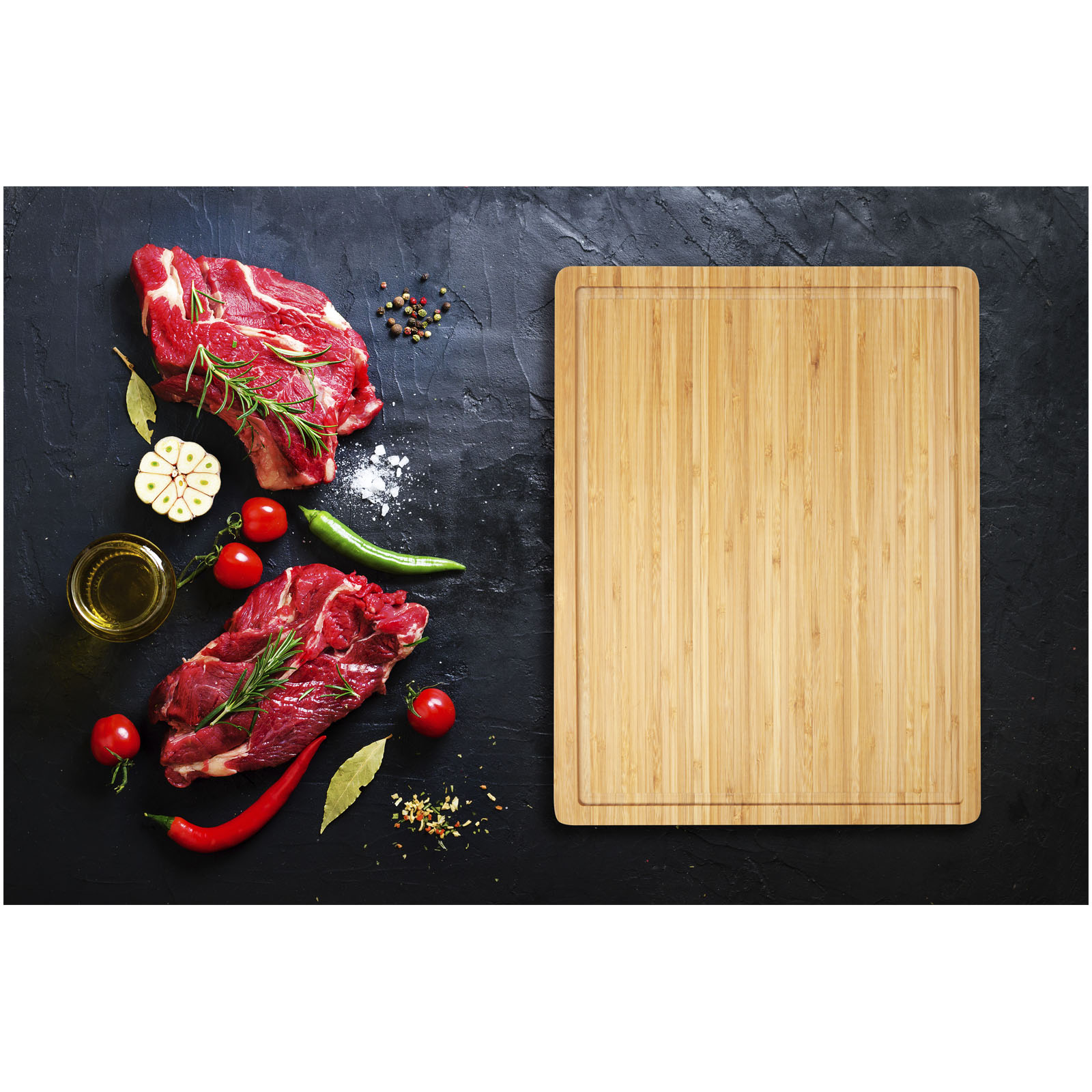 Planche à découper Fet en bambou pour viande Planche à découper Fet en bambou pour viande – vue 2