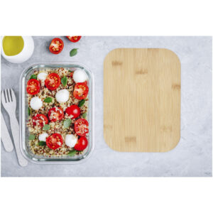 Boîte repas Roby en verre avec couvercle en bambou 1000 ml – vue 2