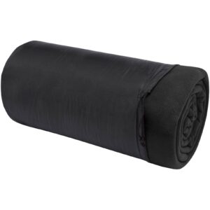 La couverture à carreaux unie Huggy est composée à 100 % de polaire 200 g/m², une matière douce et confortable qui fournit ra – vue 3