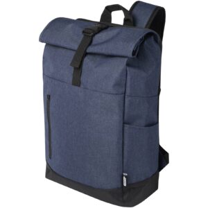 Sac à dos Libra recyclé GRS avec rabat enroulable pour ordinateur portable de 15,6&Prime; 12L