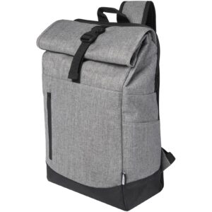 Sac à dos Libra recyclé GRS avec rabat enroulable pour ordinateur portable de 15,6″ 12L – vue 3
