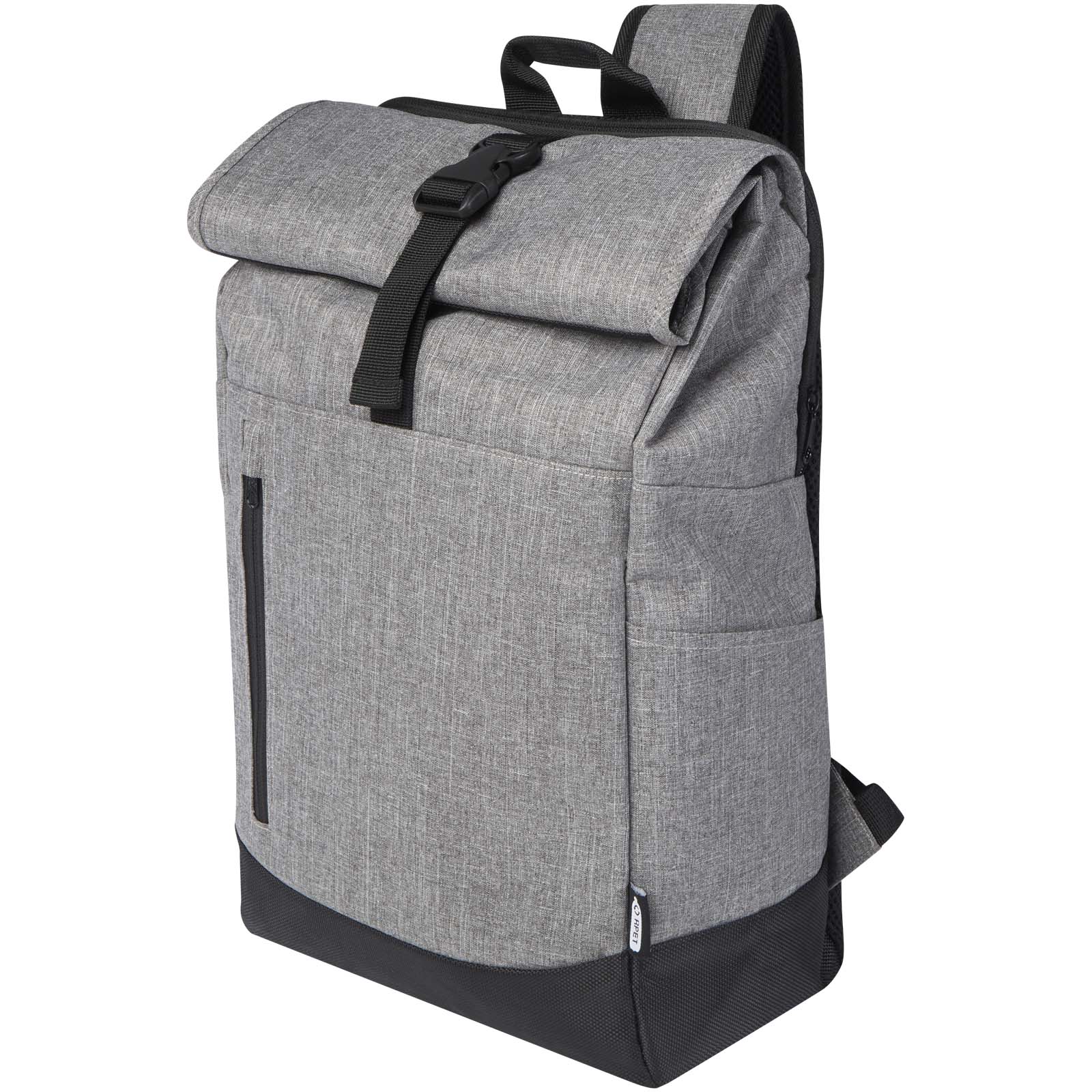 Sac à dos Libra recyclé GRS avec rabat enroulable pour ordinateur portable de 15,6″ 12L Sac à dos Libra recyclé GRS avec rabat enroulable pour ordinateur portable de 15,6″ 12L – vue 3