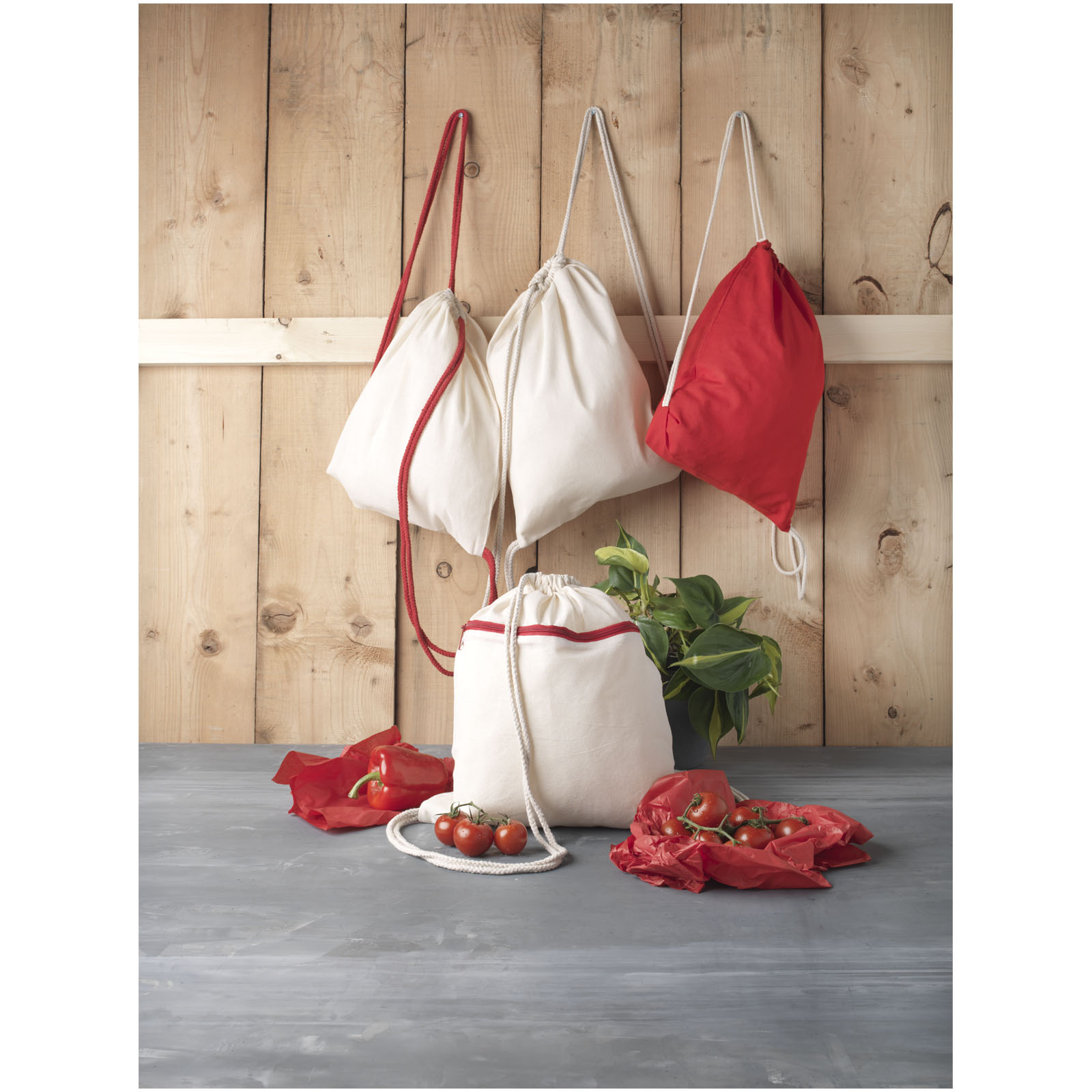 Sac à dos Oregon en coton de 140 g/m² avec cordon de serrage 5L Sac à dos Oregon en coton de 140 g/m² avec cordon de serrage 5L – vue 2
