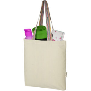 Sac shopping Rainbow de 5 l en coton recyclé 180 g/m² – vue 2