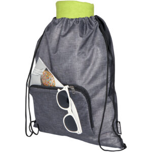 Sac pliable 7 L recyclé avec cordon de serrage Ash – vue 2