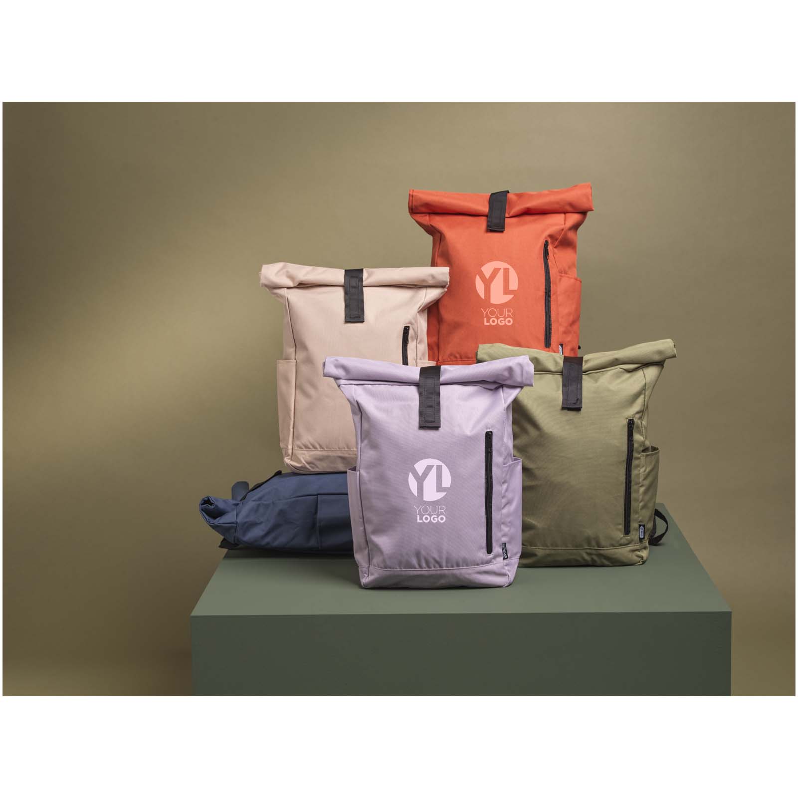 Sac à dos Byron de 18 L en RPET GRS 15,6″ avec dessus enroulable Sac à dos Byron de 18 L en RPET GRS 15,6″ avec dessus enroulable – vue 2