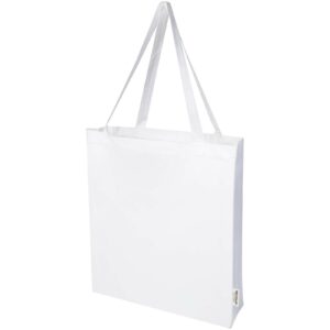Sac shopping à soufflets Madras en coton recyclé 140 g/m² certifié GRS 12L