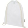 Sac avec cordon Oregon en coton recyclé 140 g/m² certifié GRS