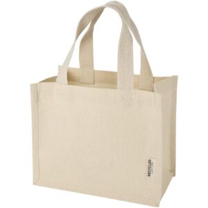 Mini sac shopping Odessa à soufflet en coton recyclé de 9 L et 220 g/m² certifié GRS