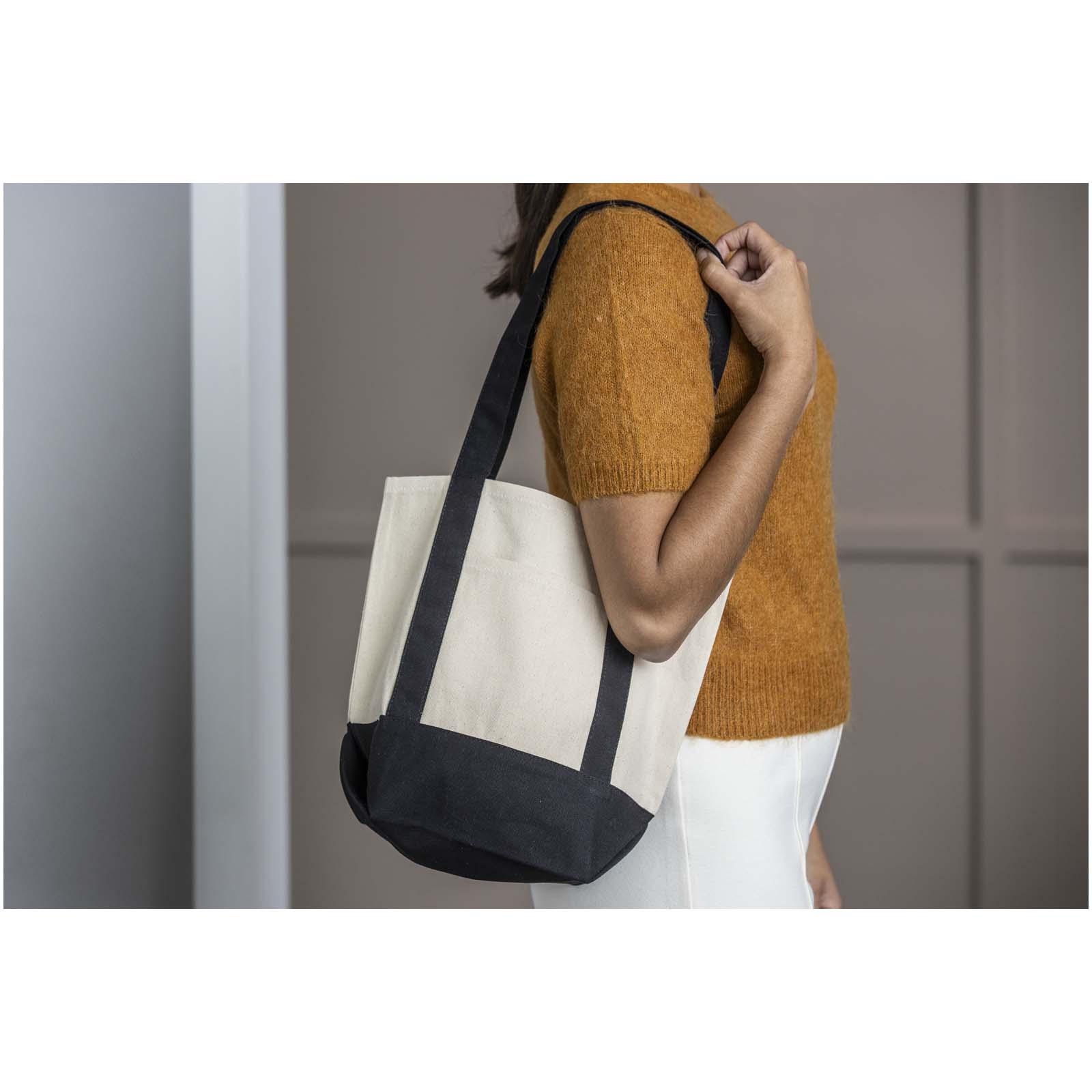 Mini sac shopping Sam en coton recyclé GRS 320 g/m2 Mini sac shopping Sam en coton recyclé GRS 320 g/m2 – vue 2