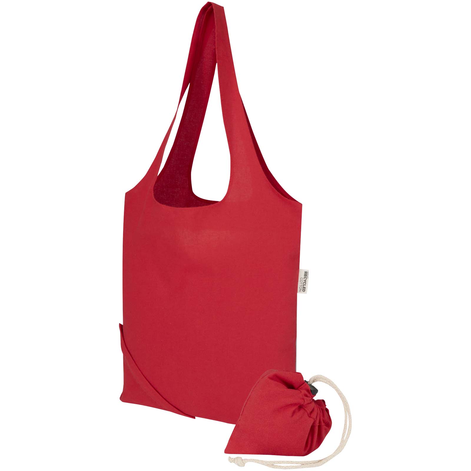 Sac fourre-tout pliable en coton recyclé GRS « Madras Blend » 140 g/m², 7 L Sac fourre-tout pliable en coton recyclé GRS « Madras Blend » 140 g/m², 7 L – vue 4