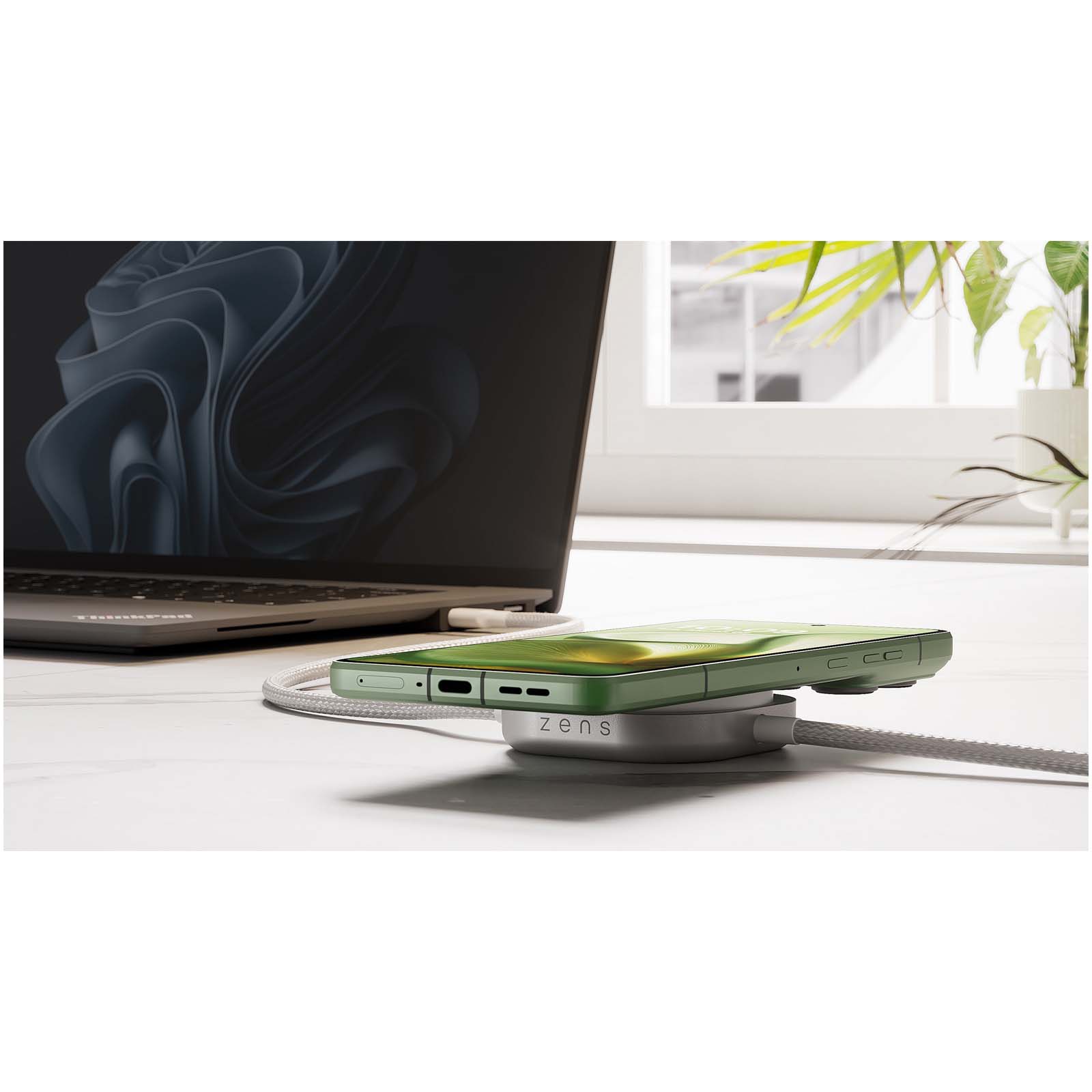 Câble de charge USB-C 2-en-1 de 140 W Zens Pro 2 Câble de charge USB-C 2-en-1 de 140 W Zens Pro 2 – vue 2