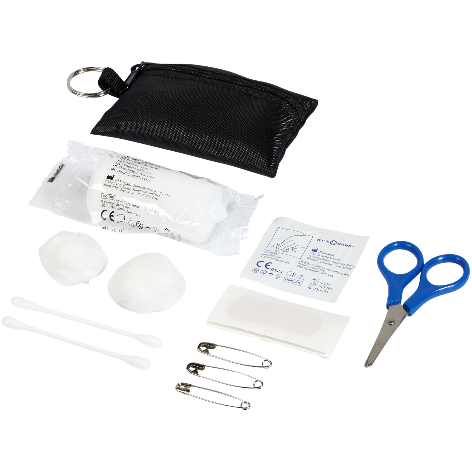 Pochette porte-clés 16 pièces pour premiers secours Valdemar Pochette porte-clés 16 pièces pour premiers secours Valdemar