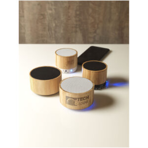 Haut-parleur Bluetooth® en bambou Cosmos – vue 2