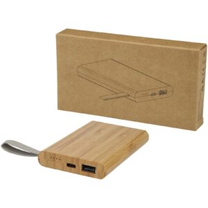 Batterie de secours Tulda de 5 000 mAh en bambou – vue 2