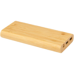 Batterie de secours Tulda de 10,000 mAh en bambou – vue 2