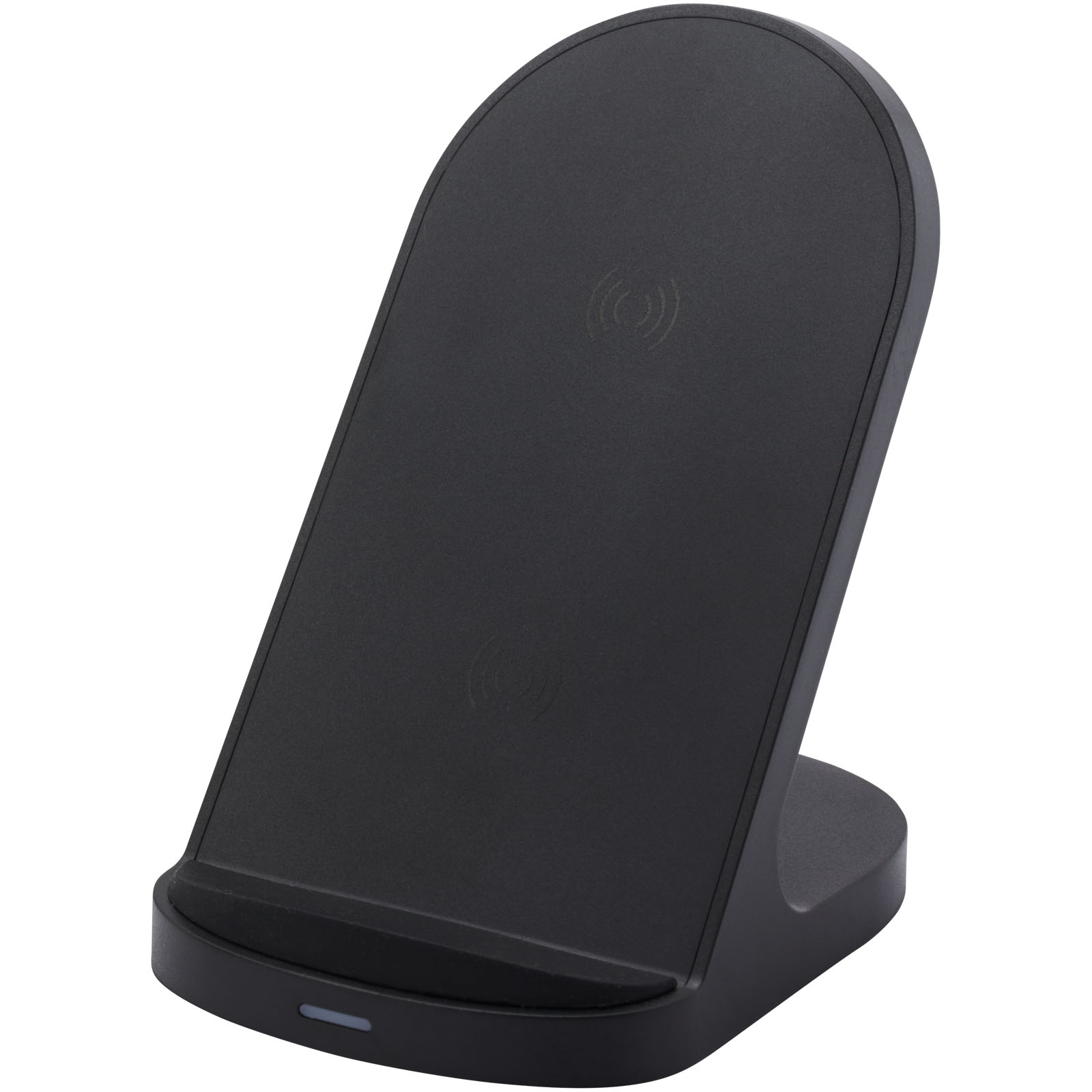 Socle de charge sans fil Loop de 15 W à double bobine en plastique recyclé certifié RCS Socle de charge sans fil Loop de 15 W à double bobine en plastique recyclé certifié RCS – vue 2