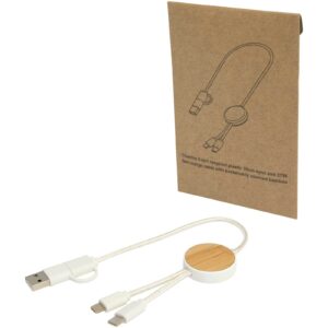 Câble 5 en 1 Chechia en plastique recyclé de 30 cm pour la synchronisation des données et la charge rapide de 27 W avec détai
